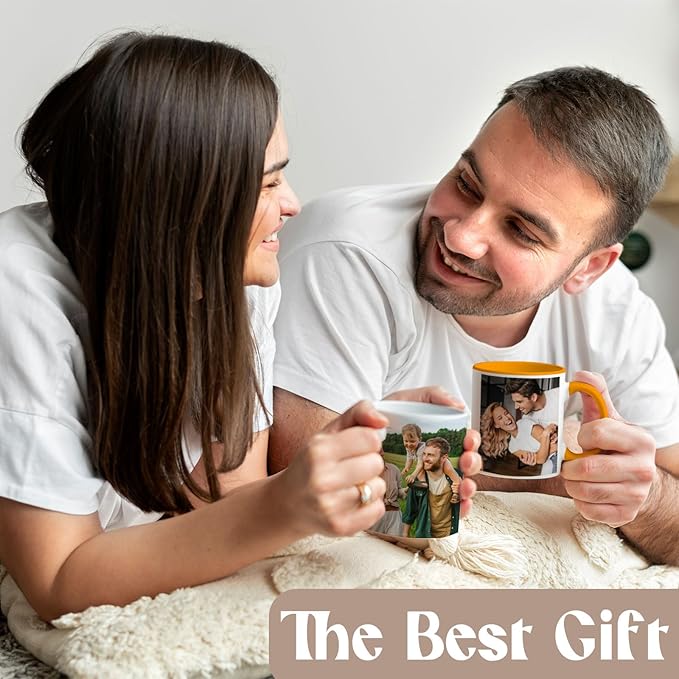 Custom Photo & Text Mug Add Personalized Text, Upload Your Image Personalized 11.5oz Mug Choose From Various Designs The Suitable Gift for Parents (C04 SIX PHPTO)-CubbioJoy
