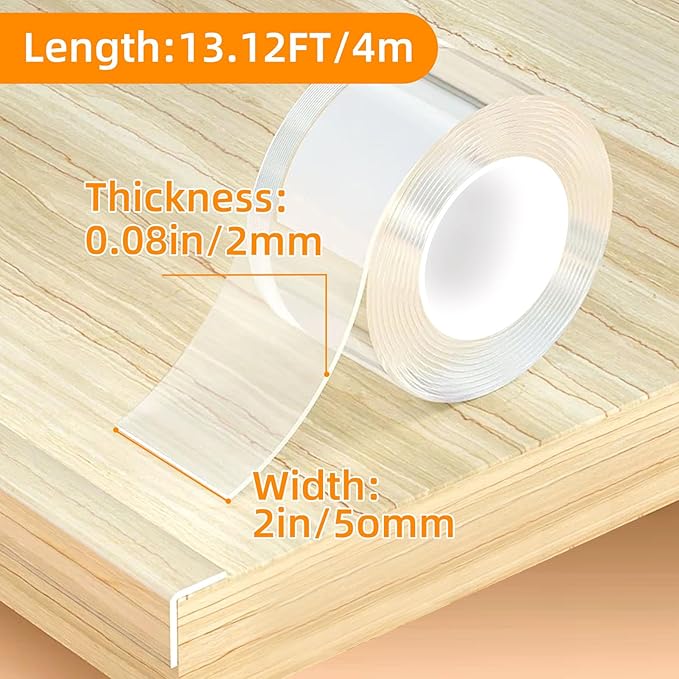 2 in x 13.12 FT,Clear Soft Corner Protectors for Furniture Strip,Sharp Edge & Table Bumper,Window Edge,Wall Protector, Soft Corner Guards Safe for Proof,Table Corner Protectors in Family-CubbioJoy