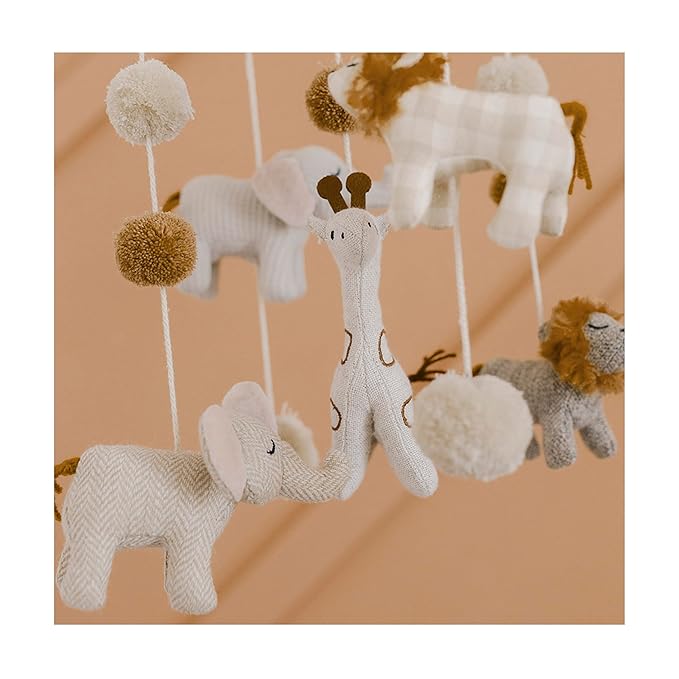 Crane Baby Safari Nursery Ceiling Hanging Decor Boho Jungle Animals Room Decor for Babies Crane Baby, Safari Nursery Decor for Boys and Girls, Ceiling Hanging, 11" x 28", Jungle Nursery Decor-CubbioJoy