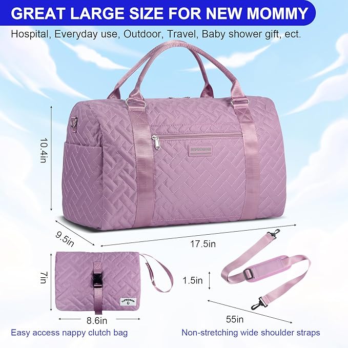 Diaper Bag Tote: Mommy Bag, Baby Bag for Boy and Girl, Mom Hospital Bag, Twins or 2 Kids Diapers Bag-CubbioJoy