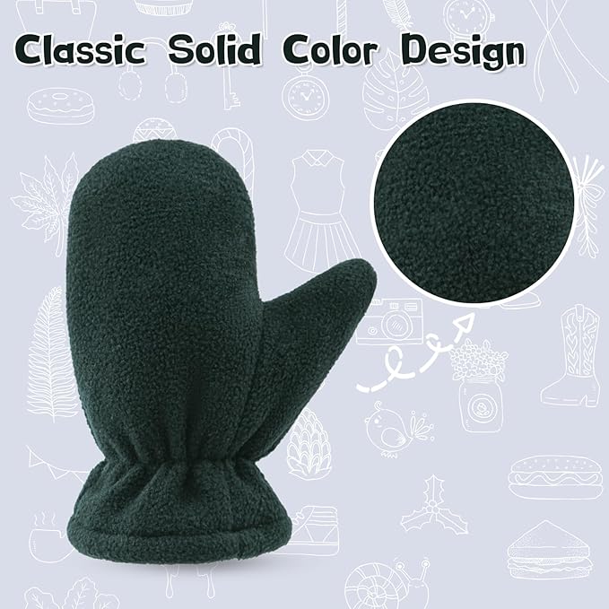 BAVST Baby Toddler Winter Mittens Girls Warm Fleece Lined Gloves Kids Sherpa Lined Mittens for Boys-CubbioJoy