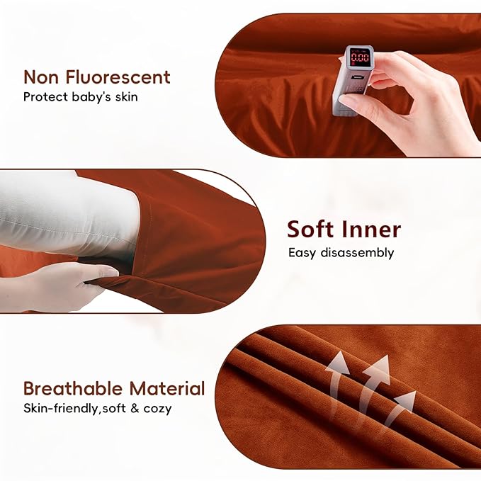 Baby Lounger for Newborn,Baby Nest for Newborn Soft Cotton Breathable for Playtime & Relaxation,Flat Babies Essentials Gifts Newborn Lounger for Boys & Girls 0-12 Months(Coffee)-CubbioJoy