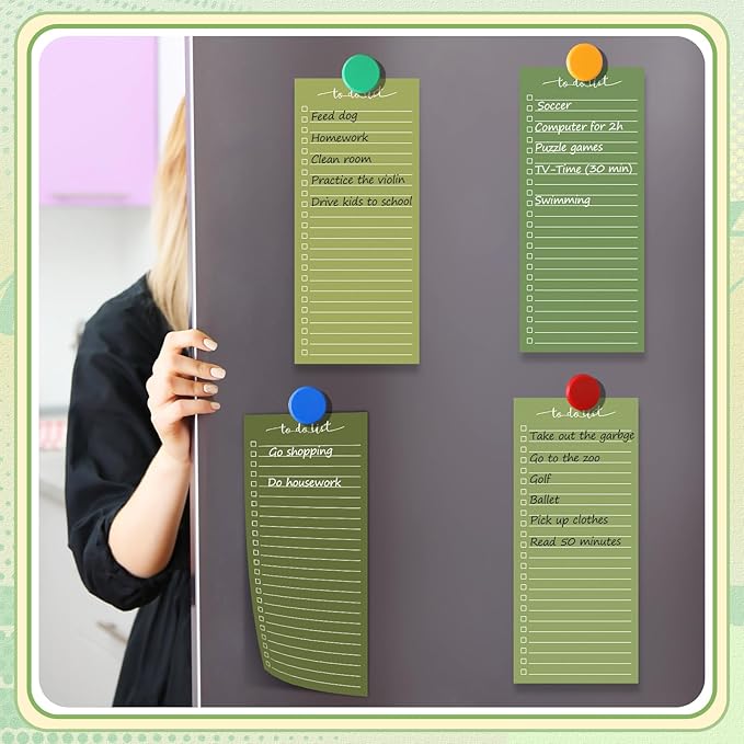 Censen 10 Pack 500 Sheets To Do List Notes Daily Checklist Notepads with 50 Sheets Each Undated Color Memo Pad Block Shopping List Pad Weekly Plan Notepad Organizer Planners(Gradient Green,Lined)-CubbioJoy