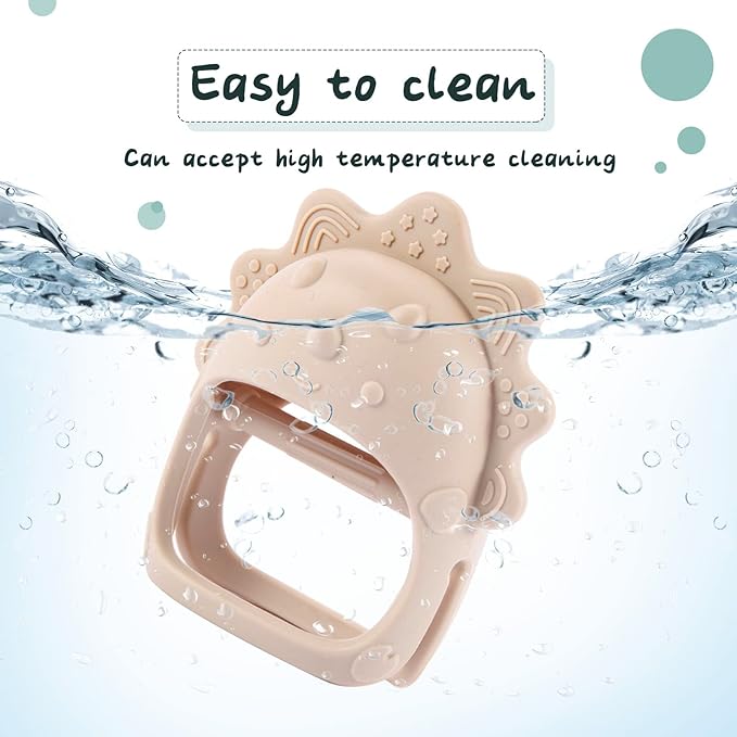 Baby Teething Toys, Teething Toys, Teethers for Babies 3-6 Months, Baby Chew Toys, BPA Free Teether Mitten with Soft Texture for Sensory Exploration and Itching Teething Relief-CubbioJoy