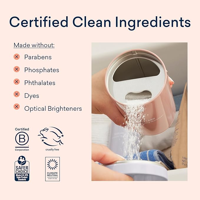 BLUELAND Oxi Laundry Booster Powder with Tin, Starter Set, Clear Skies Scent, 25 Loads, 17.6 oz, Plastic-Free, Eco Friendly, Oxy Cleaner, Stain Remover-CubbioJoy