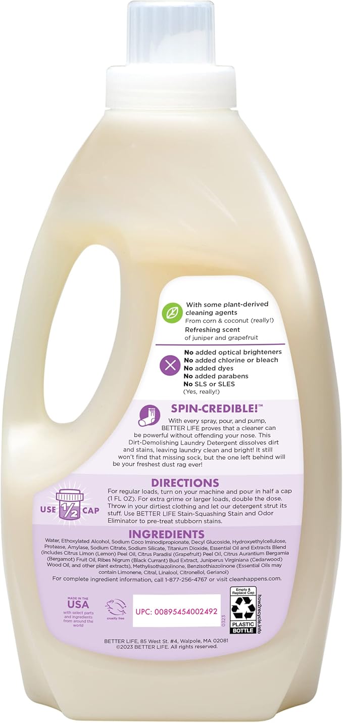 Better Life Natural Concentrated Laundry DetergeJuniper Grapefruit, 64 loads-CubbioJoy