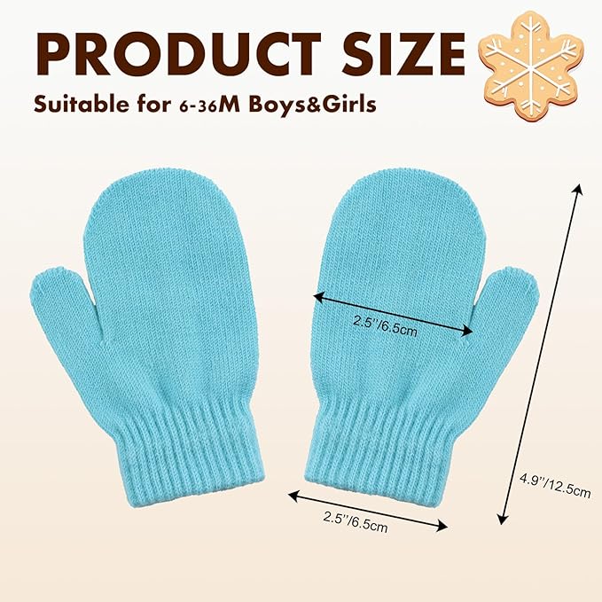Baby Winter Mittens Toddler Stretch Knit Gloves Magic Warm Glove for Baby Boys Girls-CubbioJoy