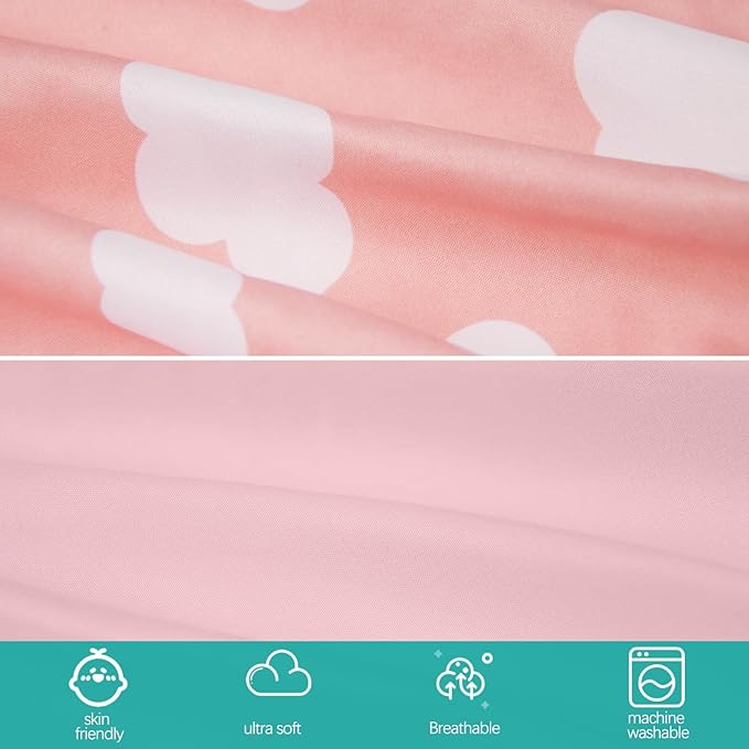 4-Pack Fitted Mini Crib Sheets for Boys and Girls - Breathable, Soft Microfiber Baby Sheets in Grey and Pink-CubbioJoy