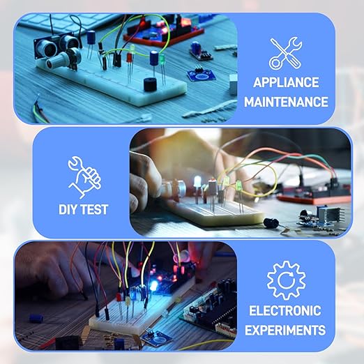 276Pcs Breadboard Jumper Wires Kit, 2Pcs 830 Breadboards + 2Pcs 400 Breadboards + 2Pcs Color-Coded 170 Breadboards + 140Pcs U-Shape Jumpers and 2x65Pcs Flexible Wires for Arduino, Raspberry Pi, STEM-CubbioJoy