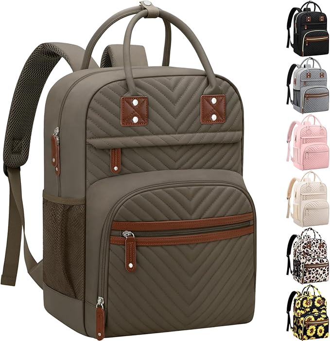 Diaper Bag Backpack Tote for Women Large Capacity, Baby Bag with Insulated Pockets Multifunctional Diaper Bags For Baby Girl Boy Waterproof Baby Bags For Boys Girls Maternity Bag khaki Brown-CubbioJoy