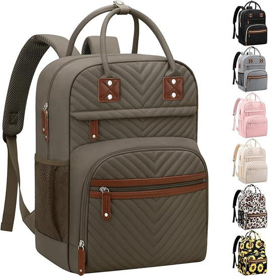 Diaper Bag Backpack Tote for Women Large Capacity, Baby Bag with Insulated Pockets Multifunctional Diaper Bags For Baby Girl Boy Waterproof Baby Bags For Boys Girls Maternity Bag khaki Brown-CubbioJoy