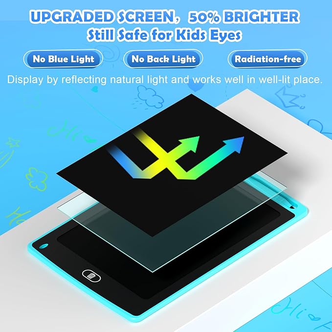 3 Pack LCD Writing Tablet for Kids, 8.5 Inch Colorful Doodle Board Drawing Tablet, Educational Learning Toys Birthday Gifts for Boys Girls Age 3 4 5 6 7 8-CubbioJoy