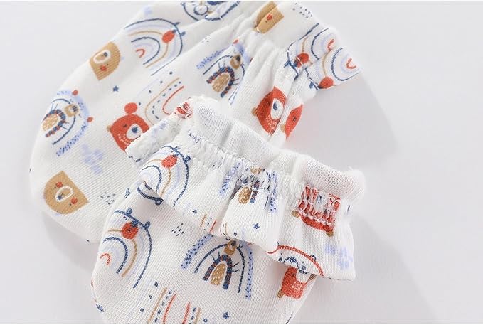5 Pairs Baby Not Scratch Mittens 0-6 Months New Born Boy Girl Gloves Cute Infant Accessories-CubbioJoy