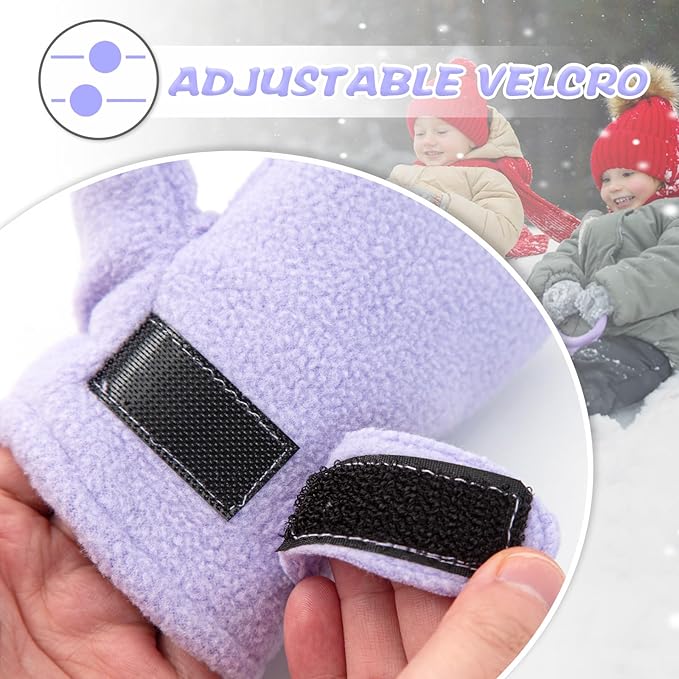 BAVST Baby Toddler Winter Mittens Girls Warm Fleece Lined Gloves Kids Sherpa Lined Mittens for Boys-CubbioJoy