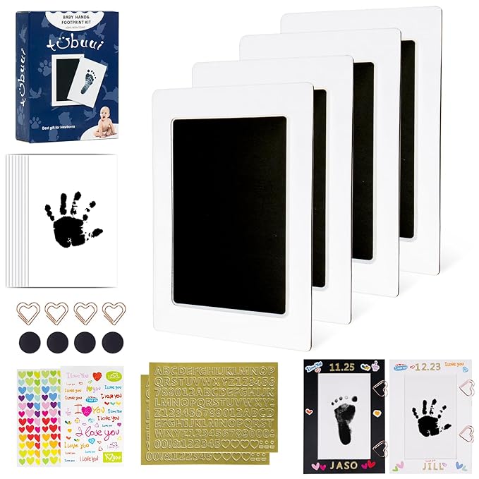 Inkless Baby Hand and Footprint Kit,Clean Touch Ink Pad for Baby Footprint Kit,No Mess Dog Paw Print Kit,DIY Footprint Ink for Baby Keepsake Gifts for Boys and Girls-CubbioJoy