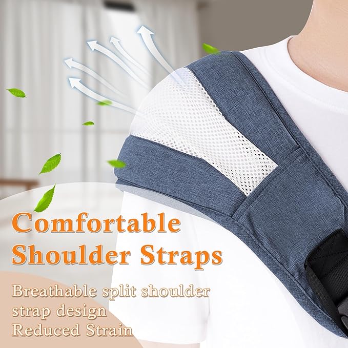 Baby Carrier Newborn to Toddler-Adjustable Baby Sling Carrier,Toddler Carrier for 25-60lbs,Comfortable Toddler Sling for Hands-Free Carrying (Blue)-CubbioJoy