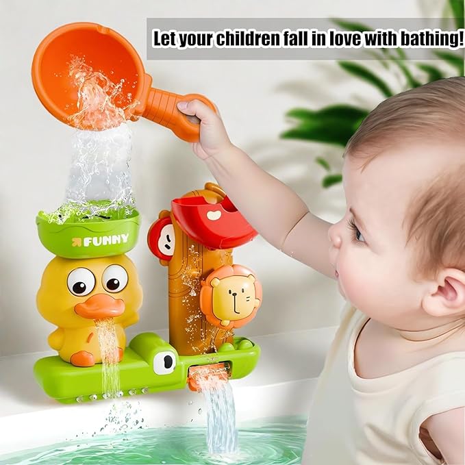 Bath Toys for Kids Ages 1-3,Duck Bath Toy for Babies 6-12 Months,Bath Toys Toddlers 2-4,Bath Tub Toys for 1 2 3 4 Year Old Boys Girls Gifts-CubbioJoy