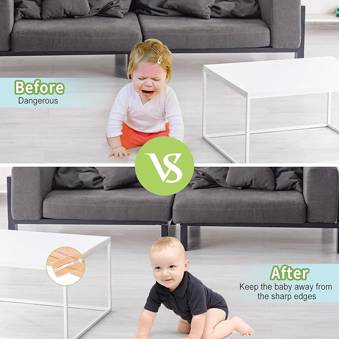 Baby Proofing Corner Protector Baby: Table Corner Protectors for Baby Furniture Guards| Baby Proof Corners and Edges Safety Bumper for Baby| Corner Edge Bumper Guard for Furniture Fireplace, 9.9ft(3m)-CubbioJoy