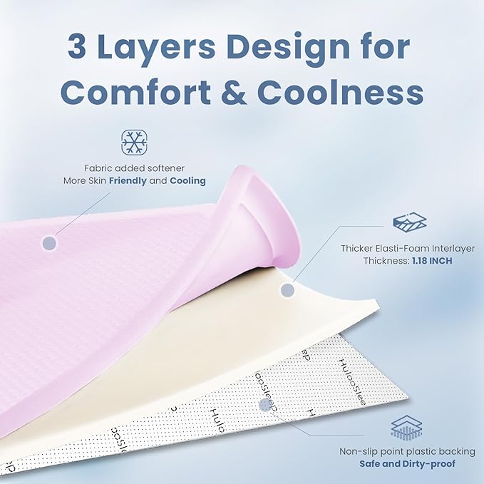 Baby Play Mat for Summer, 1.3 Thick Extra Large Memory Foam Cooling Floor Tummy Time Mat, Soft & Breathable, Non-Slip Rectangular for Toddlers’ Playtime & Rest(Pink,79"x118")-CubbioJoy