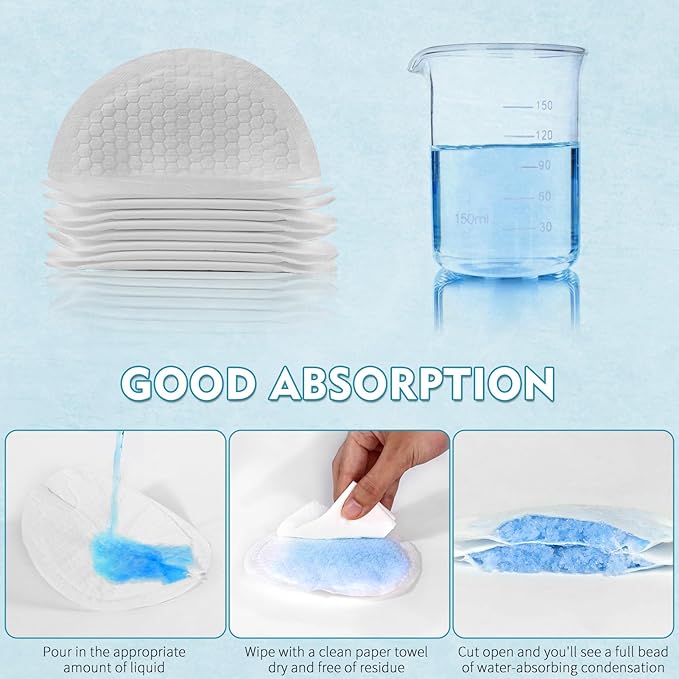 Disposable Nursing Pads, Ultra-Thin Breastfeeding Pads, Nipple Pads for Breastfeeding, Fit Fast Suction, Nursing Essentials (Round-200)-CubbioJoy