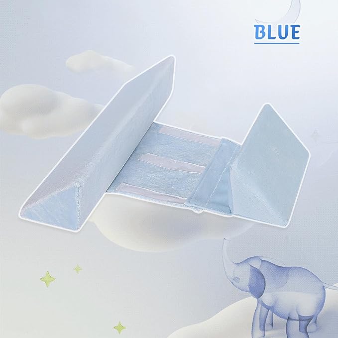 Baby Side Sleeper Weddge Breathable Pillow, Removable and Washable Breathable Bedding Set, Medium-CubbioJoy
