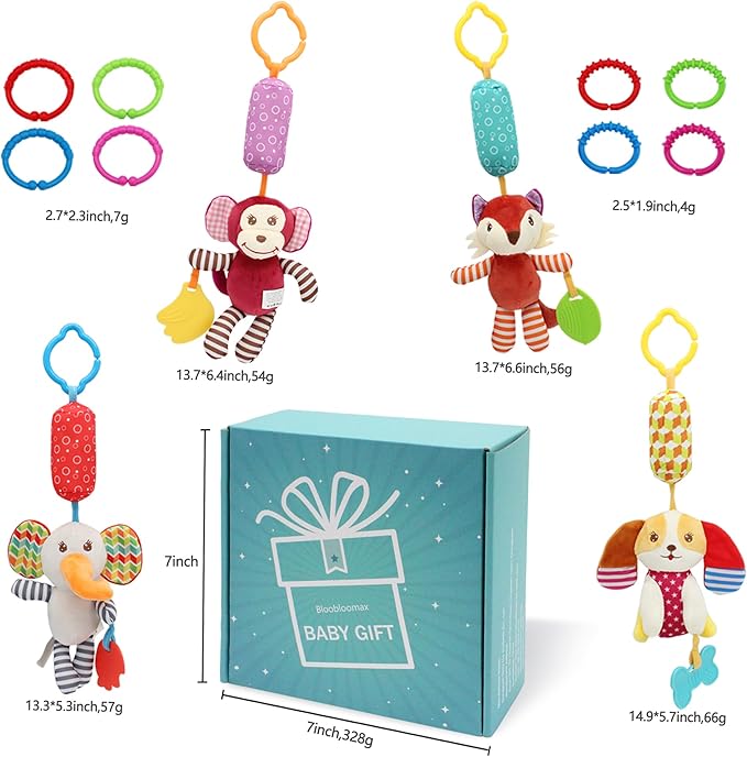 BLOOBLOOMAX Sock rattles for Babies 0-24 Months Baby Animal Foot Finder Educational Toys-CubbioJoy