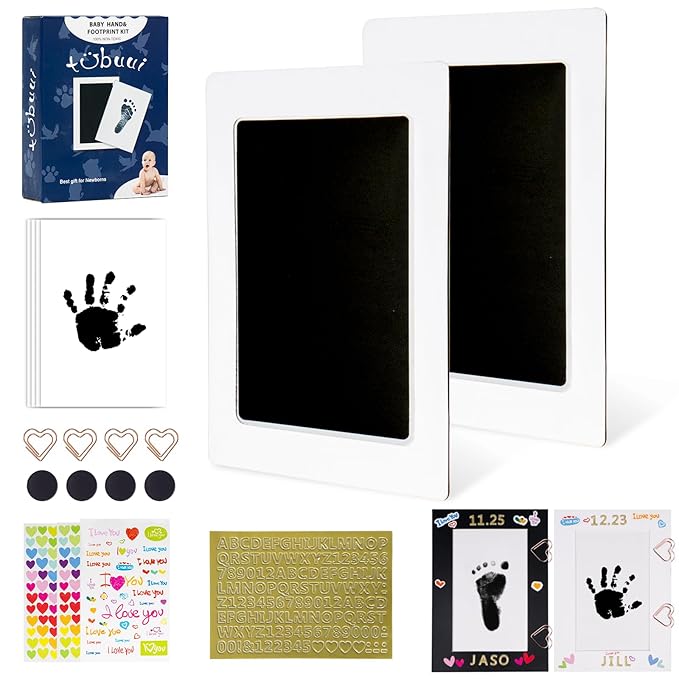 Inkless Baby Hand and Footprint Kit,Clean Touch Ink Pad for Baby Footprint Kit,No Mess Dog Paw Print Kit,DIY Footprint Ink for Baby Keepsake Gifts for Boys and Girls-CubbioJoy