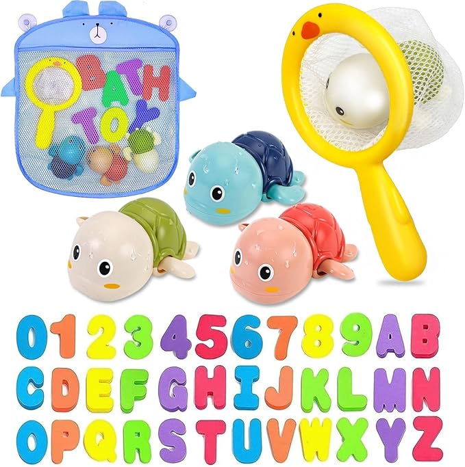 Bath Toys Kids Age 1-3 - Foam Bath Letters And Numbers Abc Alphabet Learning Toys Bathtub Toys Toddlers 2-4 Water Pool Shower Tub Toy Babies Infant 6-9-12-18-24 Months Gifts For 1-6 Year Old Boy Girl-CubbioJoy