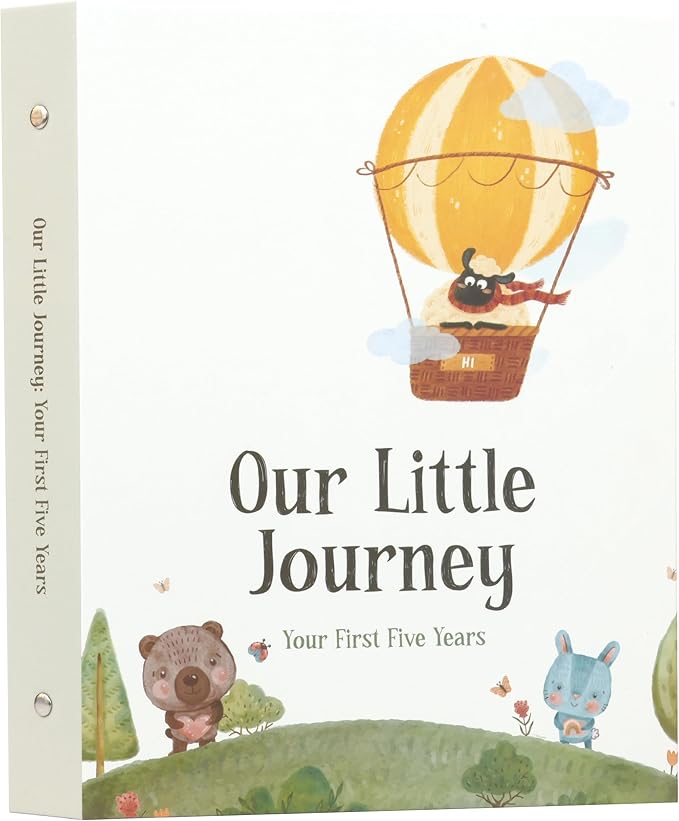 Baby Memory Book Keepsake | Minimalist First 5 Years Baby Book & Photo Album for Baby Boy or Girl| Gender Neutral Baby Journal Scrapbook for Milestones (Modern)-CubbioJoy