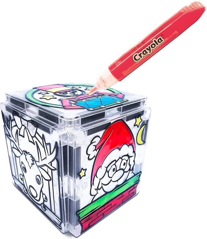 CreateOn Crayola PaintOn Holiday Magnetic Tiles, Magnetic Kids’ Building Toys, STEM Learning Travel Toys for Boys and Girls, 18-Piece Set-CubbioJoy