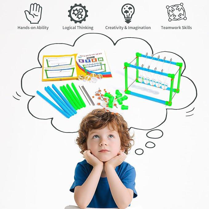 4 Set STEM Science Kits for Kids Age 8-12, 7-in-1 Science Experiments Crafts Projects Electric Motor Building Kit 8-10 9-12, STEM Toys for 6 7 8 9 10 11 13 Year Old Boys Girls Classroom Activity Gift-CubbioJoy