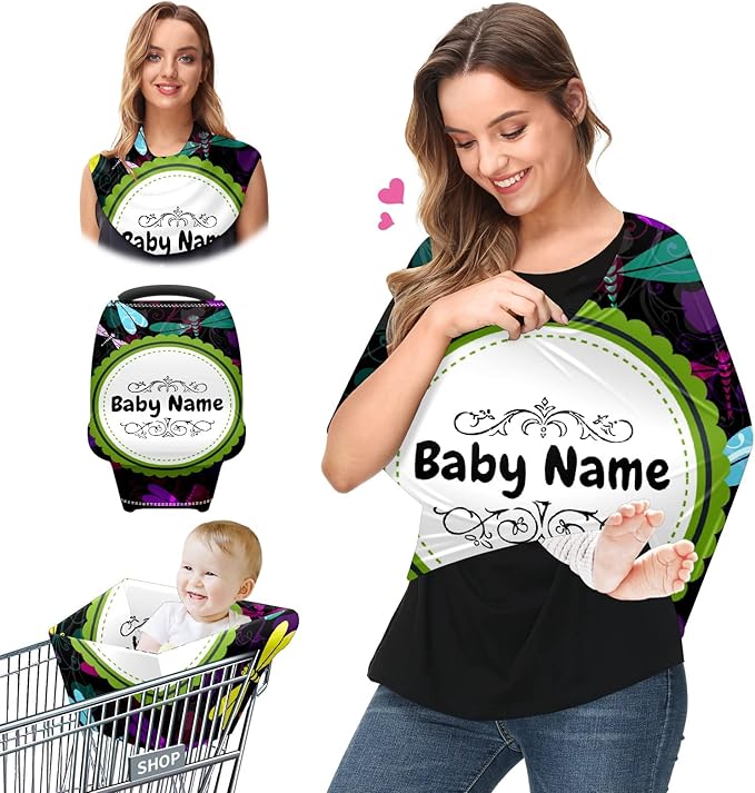 Baby Car Seat Stroller Cover Nursing Cover New Mom Breastfeeding Scarf Soft Stretchy Infant Carrier Cover Car Canopy Coverage-CubbioJoy