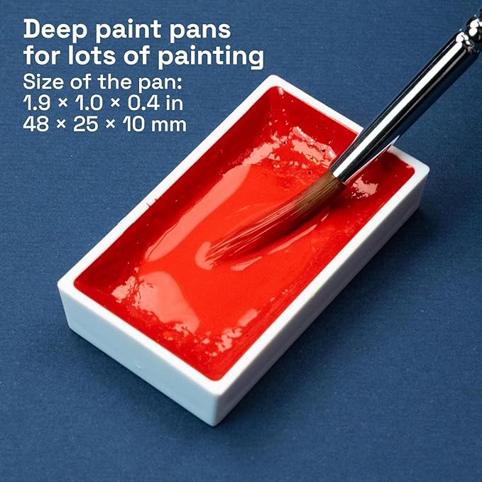 ARTISTRO Professional Watercolor Paint Set for Adults - 24 Pigment-Rich Colors, XL Pans, ASTM-I Lightfastness, High Tinting Strength Watercolor Set for Professionals made by Professionals-CubbioJoy