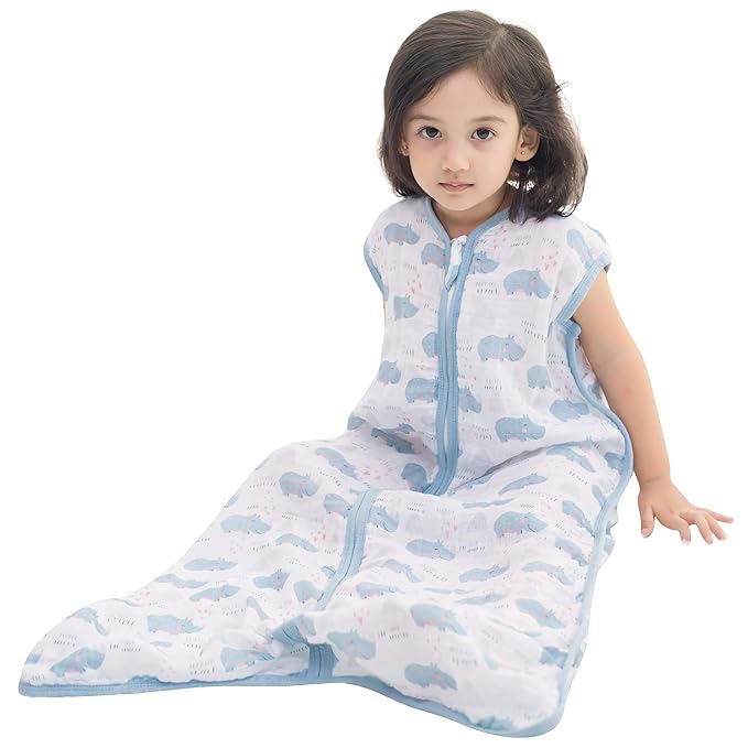 Baby Sleep Sack 2-4 T Boys & Girls Wearable Blanket 100% Organic Cotton 0.5 TOG Toddler Sleeping Sack 2- Way Zipper X-Large-CubbioJoy