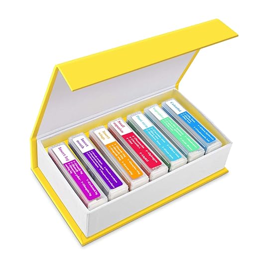 35PCS Prepared Microscope Slides with 7 Types Specimens, Insect/Plant Glass Sample Slide for Kids Adults Family Preschool Education Scientific Enlightenment-CubbioJoy