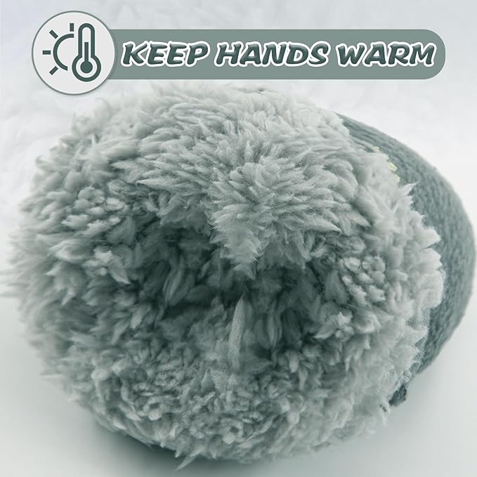 BAVST Baby Toddler Winter Mittens Girls Warm Fleece Lined Gloves Kids Sherpa Lined Mittens for Boys-CubbioJoy