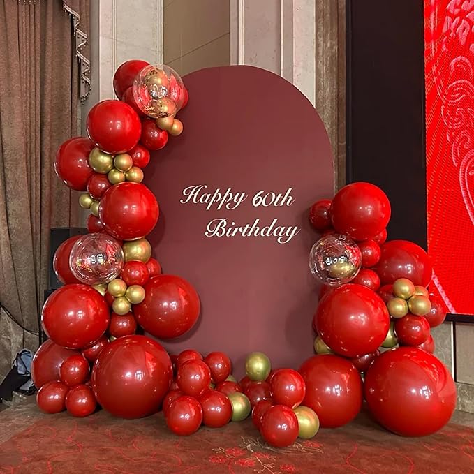 140pcs Red Round Balloons Different Sizes 18 12 10 5 Inch Latex Balloons for Arch Decoration Party Balloon Kit for Graduation Birthday Party Wedding Balloon Baby Shower Decoration-CubbioJoy