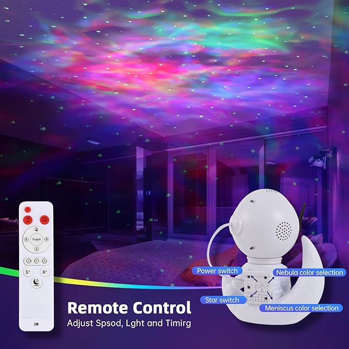 Astronaut Galaxy Projector Night Light - Nebula Star Projector with Timer & Remote, Room Decor for Kids Adults, Christmas Birthday Valentines Day Gift-CubbioJoy