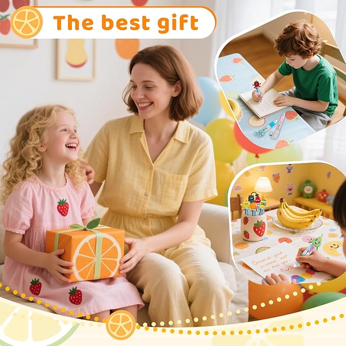 30Pcs Mini Multicolor Pens in One 4-in-1 Cute Pens Bulk for Kids, Ballpoint Pen for Birthdays and Children's Parties, Fun Gifts Assorted Ink Kawaii Pen(Fruits and Animals)-CubbioJoy