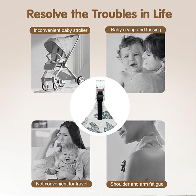 Baby Sling Carrier,Toddler Carrier, 2025 New Baby Sling,Portable and Lightweight Sling,Non-Slip Hip Seat Carrying 10-30lbs(Blacksail)-CubbioJoy