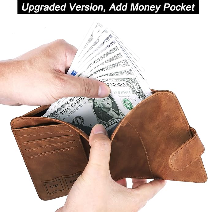 Airtag Passport Holder Cover Wallet Travel Essentials Leather Rfid Blocking Case Vacation Luggage Must Haves Travel Accessories for Men Women (117#Brown)-CubbioJoy