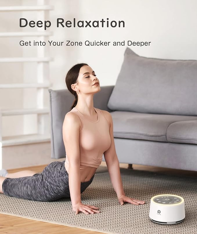 Dreamegg D1 Sound Machine - White Noise Machine with Baby Night Light for Sleeping, High Fidelity Sounds, Timer & Memory Feature, Sound Machine for Baby Adults, Home, Office, Travel (White)-CubbioJoy