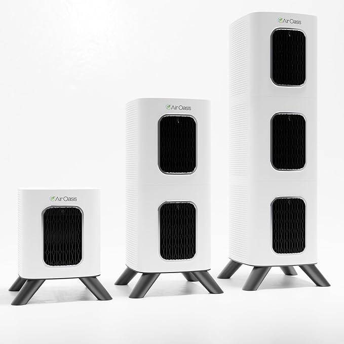 Air Oasis iAdapt 2.0 H13 HEPA Filter Air Purifier | Clean Air Starter Bundle | 3 Air Purifiers, 1x Small, 1x Medium & 1x Large Air Purifier-CubbioJoy