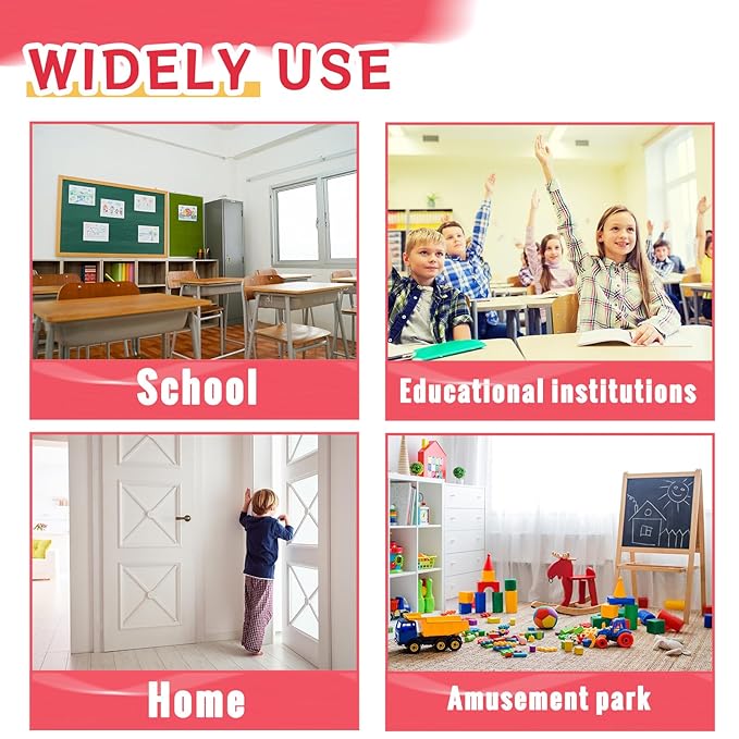 6 Pcs Door Pinch Guard Baby Proofing Jam Shield Door Finger Pinch Guard 47.2 x 7 Inch Hinge Cover Protectors for 90 and 180 Degree Gates Kids Pets Safety-CubbioJoy