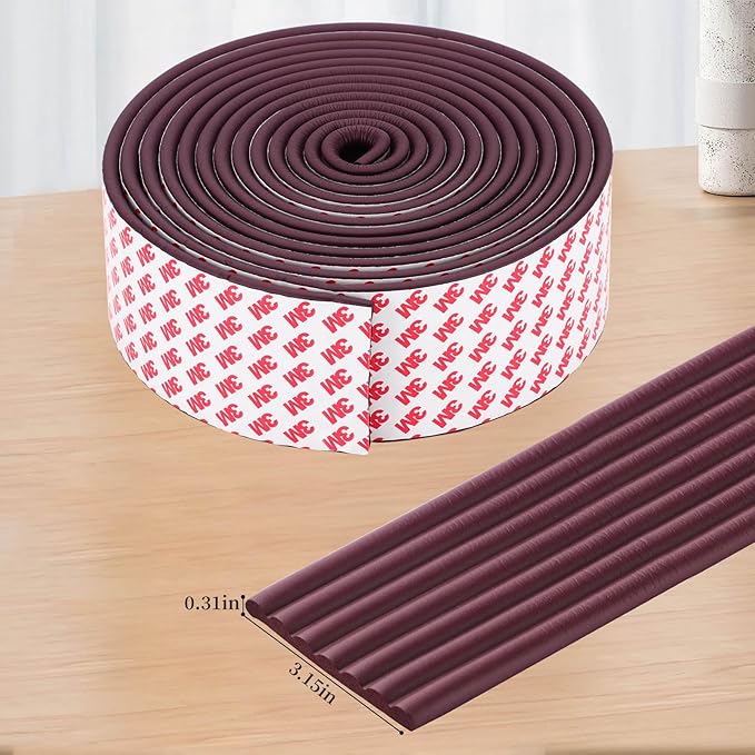 Corner Protector for Baby, Widen Edge Protector with Adhesive Backing, Baby Proofing Edge Corner Protectors Self Adhesive Furniture Corner Guard Bumper for Table, Desk, Fireplace (Brown, 16.4ft)-CubbioJoy