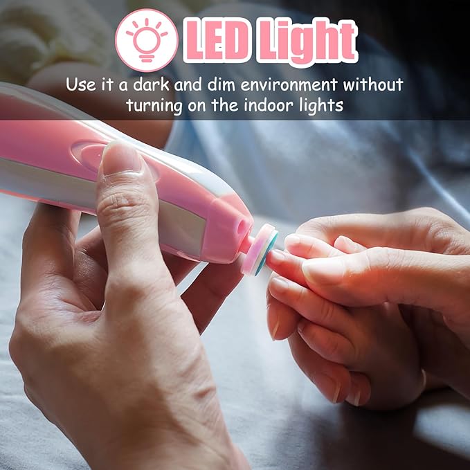 Baby Nail Trimmer Electric-12 in 1 Baby Nail Clippers Safe Baby Nail File Kit with a Nail Clipper, Scissor, Tweezers, and Nail Files-CubbioJoy