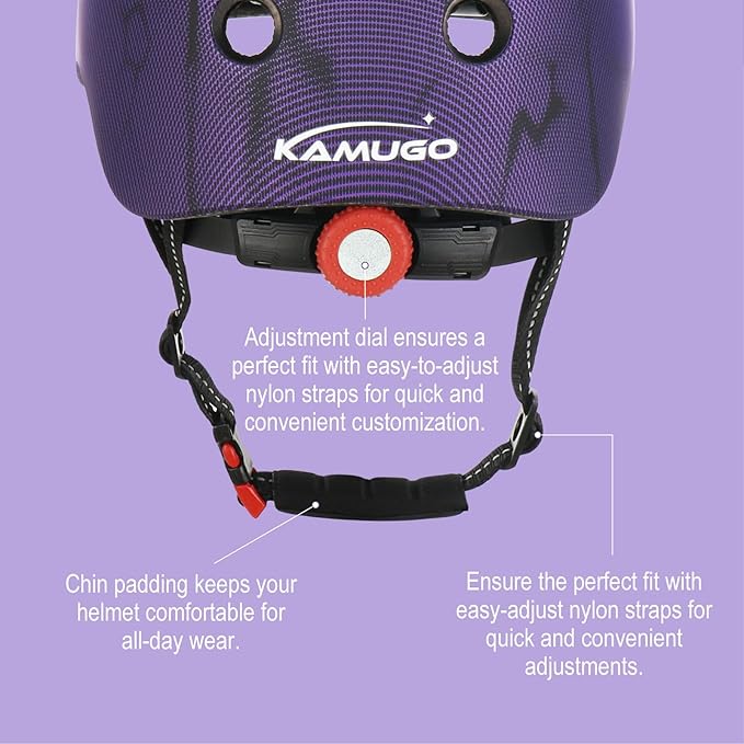 KAMUGO Kids Bike Helmet Set, Toddler Helmet for Ages 2-8 Boys Girls with Sports Protective Gear Set Knee Elbow Wrist Pads for Skateboard Cycling Scooter Rollerblading-CubbioJoy