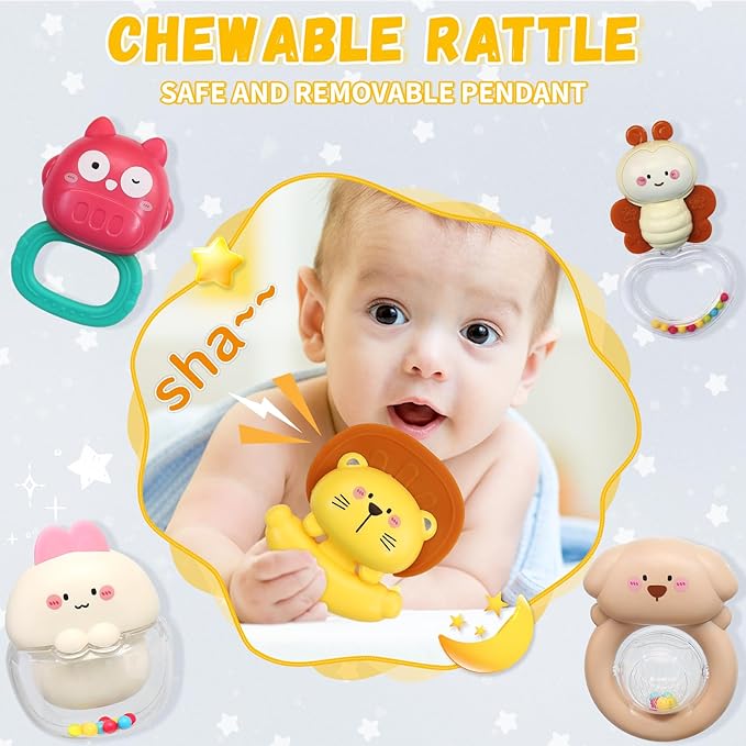 Baby Crib Mobile with Night Lights and Music,Hanging Mobile for Crib Bassinet with Rotation, Projection,Remote Control,Babies Crib Toys for Nursery Newborn Infant Boys Girls (Gray)-CubbioJoy