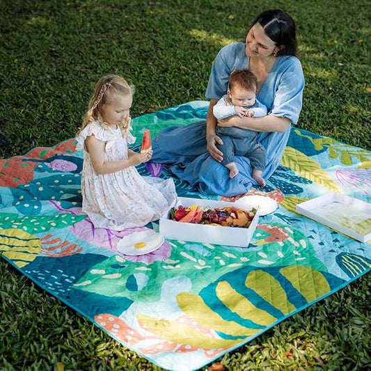 Jumbo Picnic Rug, Premium Large Picnic Mat, 6'7" x 6'7", Outdoor Waterproof Picnic Blanket Beach Mat, Foldable & Waterproof, Picnic Blankets Ideal for Beach & Park, Outdoor Blanket-CubbioJoy