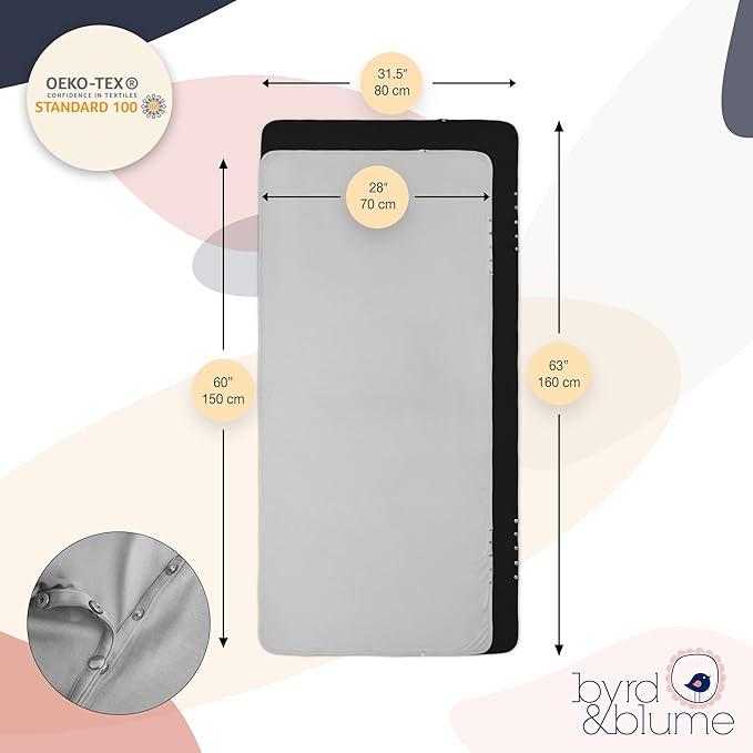 Byrd & Blume Maternity Nursing Cover Breathable Lightweight Breastfeeding Cover Wrap Shawl Scarf Poncho Full 360 (Gray, One size)-CubbioJoy